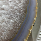 Natural Brazilian Agate Side Table, single slice on a black metal base, 22" tall #1306-0025 by Brazil Gems - Brazil GemsBrazil GemsNatural Brazilian Agate Side Table, single slice on a black metal base, 22" tall #1306-0025 by Brazil GemsTables: Side1306-0025