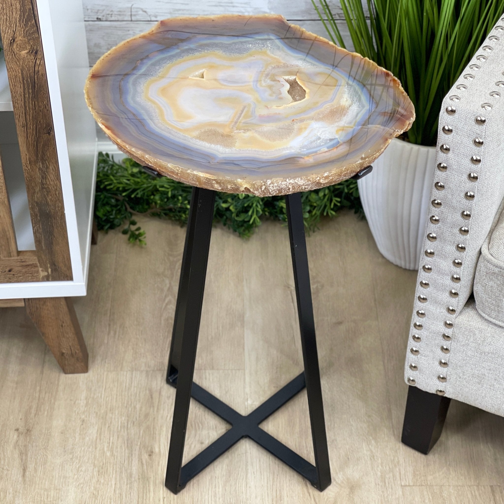 Natural Brazilian Agate Side Table Model # 1306-0033 Natural Brazilian Agate Side Table Model # 1306-0033