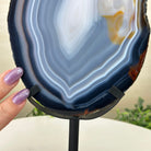 Natural Brazilian Agate Slice on a Metal Stand, 10.2" Tall #5067NA - 028 - Brazil GemsBrazil GemsNatural Brazilian Agate Slice on a Metal Stand, 10.2" Tall #5067NA - 028Slices on Fixed Bases5067NA - 028