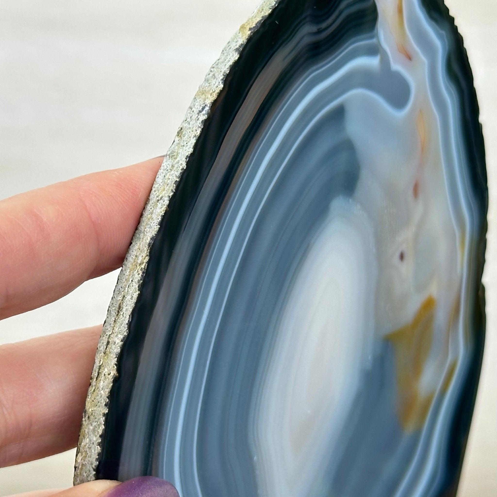 Natural Brazilian Agate Slice on a Metal Stand, 10.2" Tall #5067NA - 028 - Brazil GemsBrazil GemsNatural Brazilian Agate Slice on a Metal Stand, 10.2" Tall #5067NA - 028Slices on Fixed Bases5067NA - 028