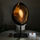 Natural Brazilian Agate Slice on a Metal Stand, 10.2" Tall #5067NA - 028 - Brazil GemsBrazil GemsNatural Brazilian Agate Slice on a Metal Stand, 10.2" Tall #5067NA - 028Slices on Fixed Bases5067NA - 028