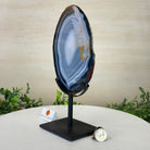 Natural Brazilian Agate Slice on a Metal Stand, 10.2" Tall #5067NA - 028 - Brazil GemsBrazil GemsNatural Brazilian Agate Slice on a Metal Stand, 10.2" Tall #5067NA - 028Slices on Fixed Bases5067NA - 028