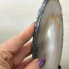 Natural Brazilian Agate Slice on a Metal Stand, 10.3" Tall #5067NA - 024 - Brazil GemsBrazil GemsNatural Brazilian Agate Slice on a Metal Stand, 10.3" Tall #5067NA - 024Slices on Fixed Bases5067NA - 024