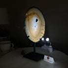 Natural Brazilian Agate Slice on a Metal Stand, 10.3" Tall #5067NA - 024 - Brazil GemsBrazil GemsNatural Brazilian Agate Slice on a Metal Stand, 10.3" Tall #5067NA - 024Slices on Fixed Bases5067NA - 024