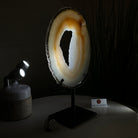 Natural Brazilian Agate Slice on a Metal Stand, 11" Tall #5067NA - 029 - Brazil GemsBrazil GemsNatural Brazilian Agate Slice on a Metal Stand, 11" Tall #5067NA - 029Slices on Fixed Bases5067NA - 029