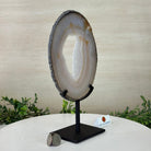 Natural Brazilian Agate Slice on a Metal Stand, 11" Tall #5067NA - 029 - Brazil GemsBrazil GemsNatural Brazilian Agate Slice on a Metal Stand, 11" Tall #5067NA - 029Slices on Fixed Bases5067NA - 029