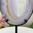 Natural Brazilian Agate Slice on a Metal Stand, 11" Tall #5067NA - 029 - Brazil GemsBrazil GemsNatural Brazilian Agate Slice on a Metal Stand, 11" Tall #5067NA - 029Slices on Fixed Bases5067NA - 029