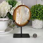 Natural Brazilian Agate Slice on a Metal Stand, 6.8" Tall #5067NA - 014 - Brazil GemsBrazil GemsNatural Brazilian Agate Slice on a Metal Stand, 6.8" Tall #5067NA - 014Slices on Fixed Bases5067NA - 014