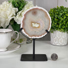 Natural Brazilian Agate Slice on a Metal Stand, 6.9" Tall #5067NA - 009 - Brazil GemsBrazil GemsNatural Brazilian Agate Slice on a Metal Stand, 6.9" Tall #5067NA - 009Slices on Fixed Bases5067NA - 009