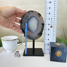 Natural Brazilian Agate Slice on a Metal Stand, 8.5" Tall #5067NA - 023 - Brazil GemsBrazil GemsNatural Brazilian Agate Slice on a Metal Stand, 8.5" Tall #5067NA - 023Slices on Fixed Bases5067NA - 023