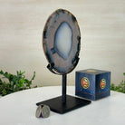 Natural Brazilian Agate Slice on a Metal Stand, 8.5" Tall #5067NA - 023 - Brazil GemsBrazil GemsNatural Brazilian Agate Slice on a Metal Stand, 8.5" Tall #5067NA - 023Slices on Fixed Bases5067NA - 023