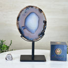 Natural Brazilian Agate Slice on a Metal Stand, 8.5" Tall #5067NA - 023 - Brazil GemsBrazil GemsNatural Brazilian Agate Slice on a Metal Stand, 8.5" Tall #5067NA - 023Slices on Fixed Bases5067NA - 023