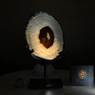 Natural Brazilian Agate Slice on a Metal Stand, 9" Tall #5067NA - 016 - Brazil GemsBrazil GemsNatural Brazilian Agate Slice on a Metal Stand, 9" Tall #5067NA - 016Slices on Fixed Bases5067NA - 016