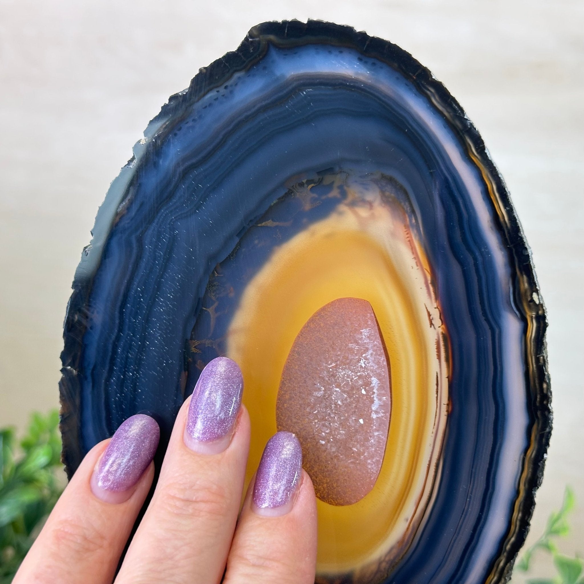 Natural Brazilian Agate Slice on a Metal Stand, 9.25" Tall #5067NA - 019 - Brazil GemsBrazil GemsNatural Brazilian Agate Slice on a Metal Stand, 9.25" Tall #5067NA - 019Slices on Fixed Bases5067NA - 019