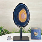 Natural Brazilian Agate Slice on a Metal Stand, 9.25" Tall #5067NA - 019 - Brazil GemsBrazil GemsNatural Brazilian Agate Slice on a Metal Stand, 9.25" Tall #5067NA - 019Slices on Fixed Bases5067NA - 019