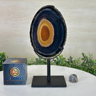 Natural Brazilian Agate Slice on a Metal Stand, 9.25" Tall #5067NA - 019 - Brazil GemsBrazil GemsNatural Brazilian Agate Slice on a Metal Stand, 9.25" Tall #5067NA - 019Slices on Fixed Bases5067NA - 019