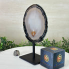 Natural Brazilian Agate Slice on a Metal Stand, 9.25" Tall #5067NA - 021 - Brazil GemsBrazil GemsNatural Brazilian Agate Slice on a Metal Stand, 9.25" Tall #5067NA - 021Slices on Fixed Bases5067NA - 021