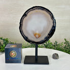 Natural Brazilian Agate Slice on a Metal Stand, 9.25" Tall #5067NA - 021 - Brazil GemsBrazil GemsNatural Brazilian Agate Slice on a Metal Stand, 9.25" Tall #5067NA - 021Slices on Fixed Bases5067NA - 021