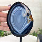 Natural Brazilian Agate Slice on a Metal Stand, 9.25" Tall #5067NA - 022 - Brazil GemsBrazil GemsNatural Brazilian Agate Slice on a Metal Stand, 9.25" Tall #5067NA - 022Slices on Fixed Bases5067NA - 022