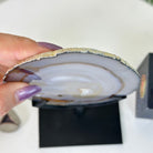 Natural Brazilian Agate Slice on a Metal Stand, 9.5" Tall #5067NA - 017 - Brazil GemsBrazil GemsNatural Brazilian Agate Slice on a Metal Stand, 9.5" Tall #5067NA - 017Slices on Fixed Bases5067NA - 017