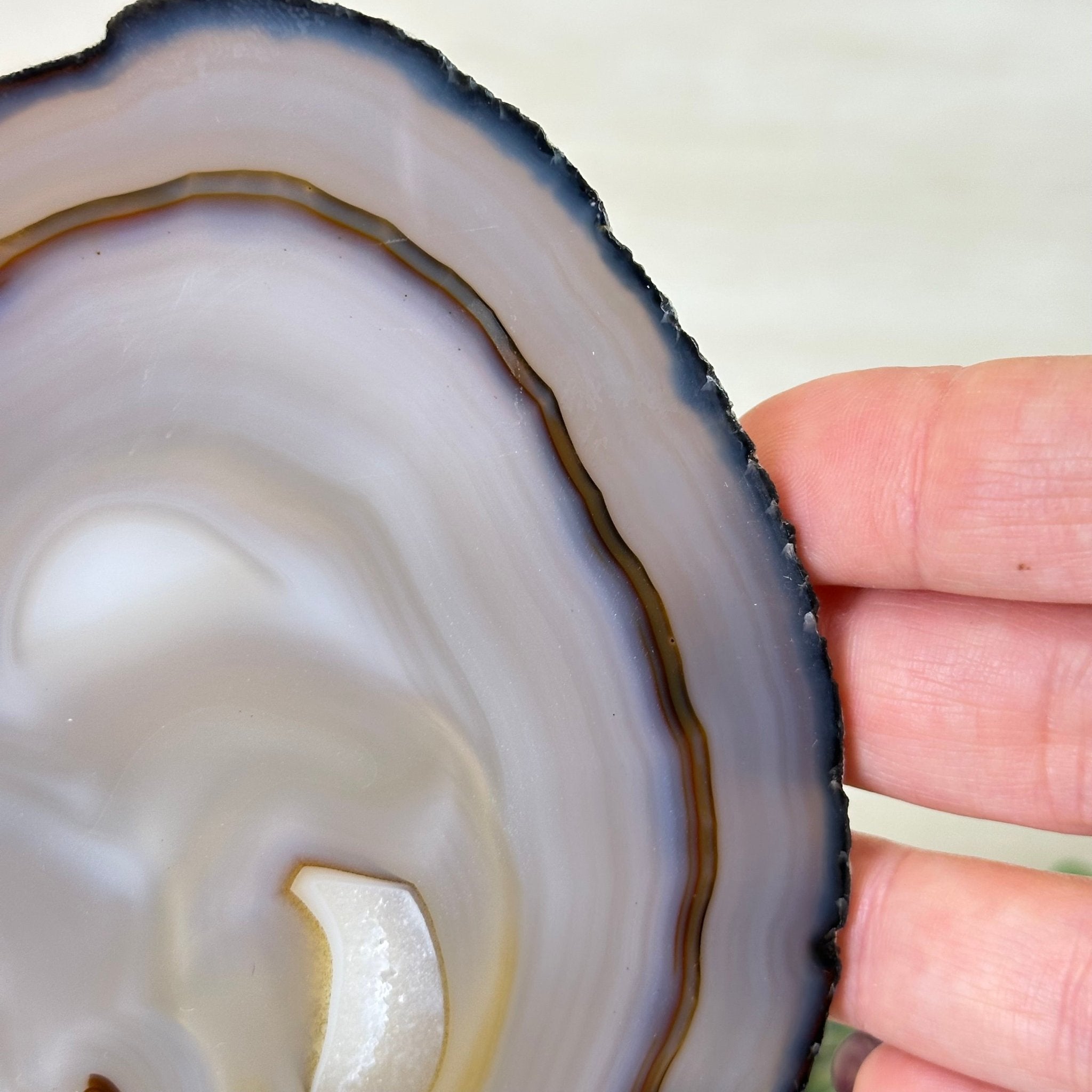 Natural Brazilian Agate Slice on a Metal Stand, 9.5" Tall #5067NA - 017 - Brazil GemsBrazil GemsNatural Brazilian Agate Slice on a Metal Stand, 9.5" Tall #5067NA - 017Slices on Fixed Bases5067NA - 017