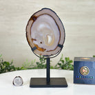 Natural Brazilian Agate Slice on a Metal Stand, 9.5" Tall #5067NA - 017 - Brazil GemsBrazil GemsNatural Brazilian Agate Slice on a Metal Stand, 9.5" Tall #5067NA - 017Slices on Fixed Bases5067NA - 017