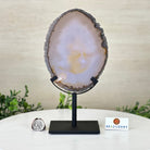 Natural Brazilian Agate Slice on a Metal Stand, 9.5" Tall #5067NA - 030 - Brazil GemsBrazil GemsNatural Brazilian Agate Slice on a Metal Stand, 9.5" Tall #5067NA - 030Slices on Fixed Bases5067NA - 030