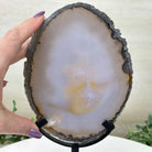 Natural Brazilian Agate Slice on a Metal Stand, 9.5" Tall #5067NA - 030 - Brazil GemsBrazil GemsNatural Brazilian Agate Slice on a Metal Stand, 9.5" Tall #5067NA - 030Slices on Fixed Bases5067NA - 030