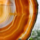 Natural Brazilian Agate Slice on metal base, 8" tall Model #5067NA-056 by Brazil Gems - Brazil GemsBrazil GemsNatural Brazilian Agate Slice on metal base, 8" tall Model #5067NA-056 by Brazil GemsSlices on Fixed Bases5067NA-056