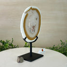 Natural Brazilian Agate Slice on Metal Stand, 10" Tall #5067NA - 037 - Brazil GemsBrazil GemsNatural Brazilian Agate Slice on Metal Stand, 10" Tall #5067NA - 037Slices on Fixed Bases5067NA - 037