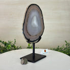 Natural Brazilian Agate Slice on Metal Stand, 10" Tall #5067NA - 040 - Brazil GemsBrazil GemsNatural Brazilian Agate Slice on Metal Stand, 10" Tall #5067NA - 040Slices on Fixed Bases5067NA - 040