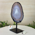 Natural Brazilian Agate Slice on Metal Stand, 10" Tall #5067NA - 040 - Brazil GemsBrazil GemsNatural Brazilian Agate Slice on Metal Stand, 10" Tall #5067NA - 040Slices on Fixed Bases5067NA - 040