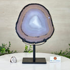 Natural Brazilian Agate Slice on Metal Stand, 10" Tall #5067NA - 040 - Brazil GemsBrazil GemsNatural Brazilian Agate Slice on Metal Stand, 10" Tall #5067NA - 040Slices on Fixed Bases5067NA - 040