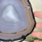 Natural Brazilian Agate Slice on Metal Stand, 10" Tall #5067NA - 040 - Brazil GemsBrazil GemsNatural Brazilian Agate Slice on Metal Stand, 10" Tall #5067NA - 040Slices on Fixed Bases5067NA - 040