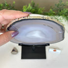 Natural Brazilian Agate Slice on Metal Stand, 10" Tall #5067NA - 040 - Brazil GemsBrazil GemsNatural Brazilian Agate Slice on Metal Stand, 10" Tall #5067NA - 040Slices on Fixed Bases5067NA - 040