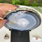 Natural Brazilian Agate Slice on Metal Stand, 10.5" Tall #5067NA - 039 - Brazil GemsBrazil GemsNatural Brazilian Agate Slice on Metal Stand, 10.5" Tall #5067NA - 039Slices on Fixed Bases5067NA - 039