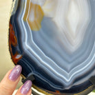 Natural Brazilian Agate Slice on Metal Stand, 10.5" Tall #5067NA - 039 - Brazil GemsBrazil GemsNatural Brazilian Agate Slice on Metal Stand, 10.5" Tall #5067NA - 039Slices on Fixed Bases5067NA - 039