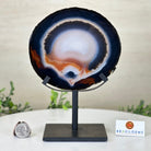 Natural Brazilian Agate Slice on Metal Stand, 8.5" Tall #5067NA - 031 - Brazil GemsBrazil GemsNatural Brazilian Agate Slice on Metal Stand, 8.5" Tall #5067NA - 031Slices on Fixed Bases5067NA - 031