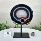 Natural Brazilian Agate Slice on Metal Stand, 8.5" Tall #5067NA - 031 - Brazil GemsBrazil GemsNatural Brazilian Agate Slice on Metal Stand, 8.5" Tall #5067NA - 031Slices on Fixed Bases5067NA - 031