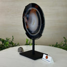 Natural Brazilian Agate Slice on Metal Stand, 9.1" Tall #5067NA - 035 - Brazil GemsBrazil GemsNatural Brazilian Agate Slice on Metal Stand, 9.1" Tall #5067NA - 035Slices on Fixed Bases5067NA - 035