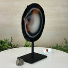 Natural Brazilian Agate Slice on Metal Stand, 9.1" Tall #5067NA - 035 - Brazil GemsBrazil GemsNatural Brazilian Agate Slice on Metal Stand, 9.1" Tall #5067NA - 035Slices on Fixed Bases5067NA - 035