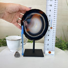 Natural Brazilian Agate Slice on Metal Stand, 9.1" Tall #5067NA - 035 - Brazil GemsBrazil GemsNatural Brazilian Agate Slice on Metal Stand, 9.1" Tall #5067NA - 035Slices on Fixed Bases5067NA - 035