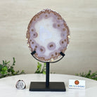 Natural Brazilian Agate Slice on Metal Stand, 9.25" Tall #5067NA - 025 - Brazil GemsBrazil GemsNatural Brazilian Agate Slice on Metal Stand, 9.25" Tall #5067NA - 025Slices on Fixed Bases5067NA - 025