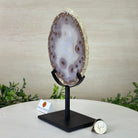 Natural Brazilian Agate Slice on Metal Stand, 9.25" Tall #5067NA - 025 - Brazil GemsBrazil GemsNatural Brazilian Agate Slice on Metal Stand, 9.25" Tall #5067NA - 025Slices on Fixed Bases5067NA - 025