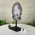 Natural Brazilian Agate Slice on Metal Stand, 9.25" Tall #5067NA - 025 - Brazil GemsBrazil GemsNatural Brazilian Agate Slice on Metal Stand, 9.25" Tall #5067NA - 025Slices on Fixed Bases5067NA - 025