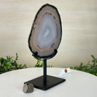 Natural Brazilian Agate Slice on Metal Stand, 9.25" Tall #5067NA - 027 - Brazil GemsBrazil GemsNatural Brazilian Agate Slice on Metal Stand, 9.25" Tall #5067NA - 027Slices on Fixed Bases5067NA - 027