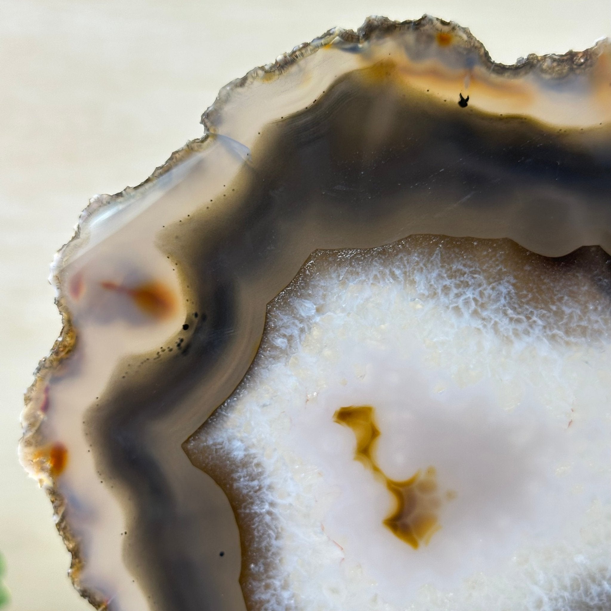 Natural Brazilian Agate Slice on Metal Stand, 9.25" Tall #5067NA - 034 - Brazil GemsBrazil GemsNatural Brazilian Agate Slice on Metal Stand, 9.25" Tall #5067NA - 034Slices on Fixed Bases5067NA - 034