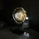 Natural Brazilian Agate Slice on Metal Stand, 9.25" Tall #5067NA - 034 - Brazil GemsBrazil GemsNatural Brazilian Agate Slice on Metal Stand, 9.25" Tall #5067NA - 034Slices on Fixed Bases5067NA - 034