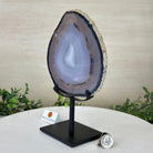 Natural Brazilian Agate Slice on Metal Stand, 9.3" Tall #5067NA - 043 - Brazil GemsBrazil GemsNatural Brazilian Agate Slice on Metal Stand, 9.3" Tall #5067NA - 043Slices on Fixed Bases5067NA - 043