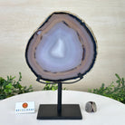 Natural Brazilian Agate Slice on Metal Stand, 9.3" Tall #5067NA - 043 - Brazil GemsBrazil GemsNatural Brazilian Agate Slice on Metal Stand, 9.3" Tall #5067NA - 043Slices on Fixed Bases5067NA - 043